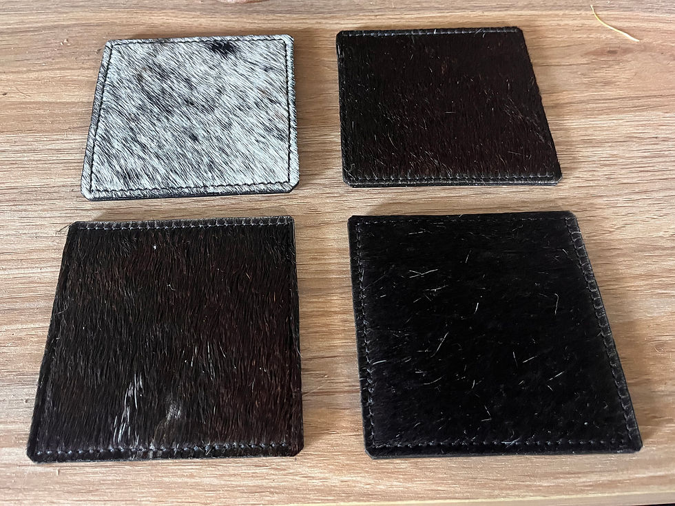 Thumbnail: Cowhide Coasters- 4 pack