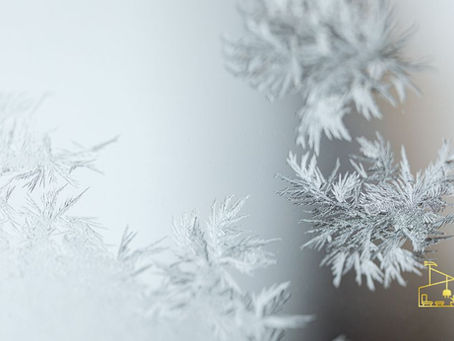 Close up of frosted ice