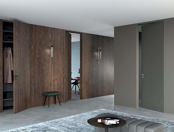 Frameless door and boiserie