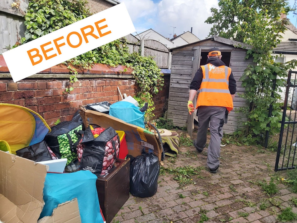 Shed rubbish clearance before