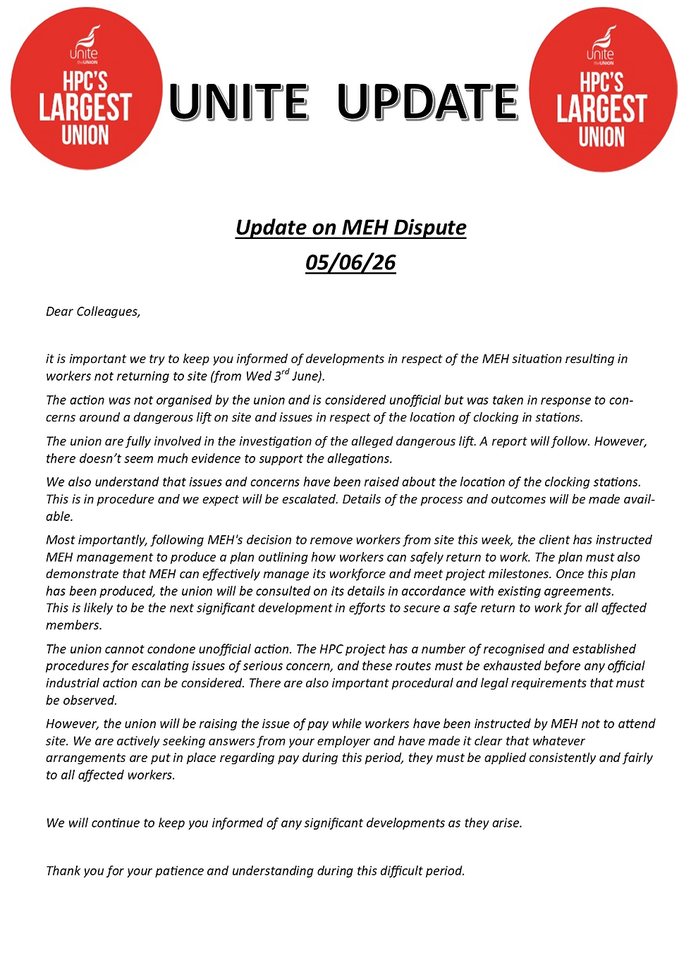 MEH UPDATE 05/06/26