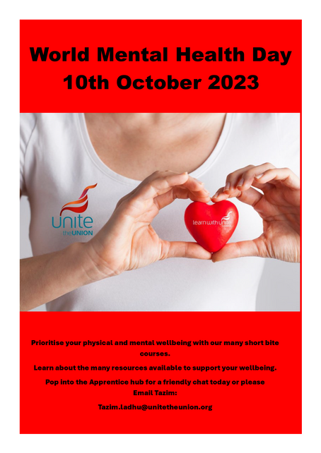 World Mental Health Day 10th October 2023