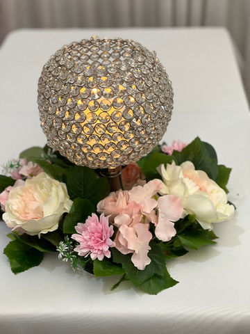 crystal candle holder