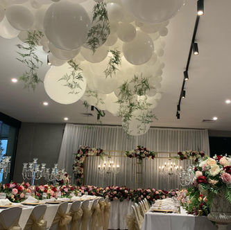 Balloons on ceiling