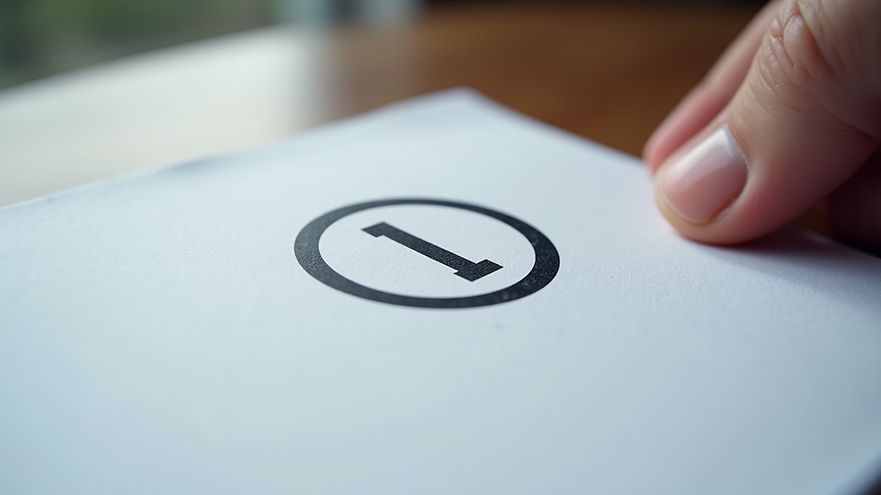 Close-up view of a legal document with a trademark symbol