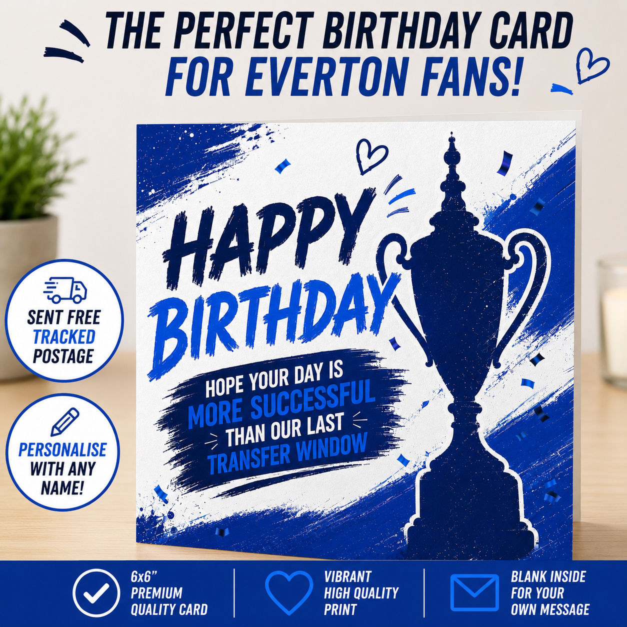Everton Birthday Card | Funny Everton Fan Card | Football Supporter Birthday Car