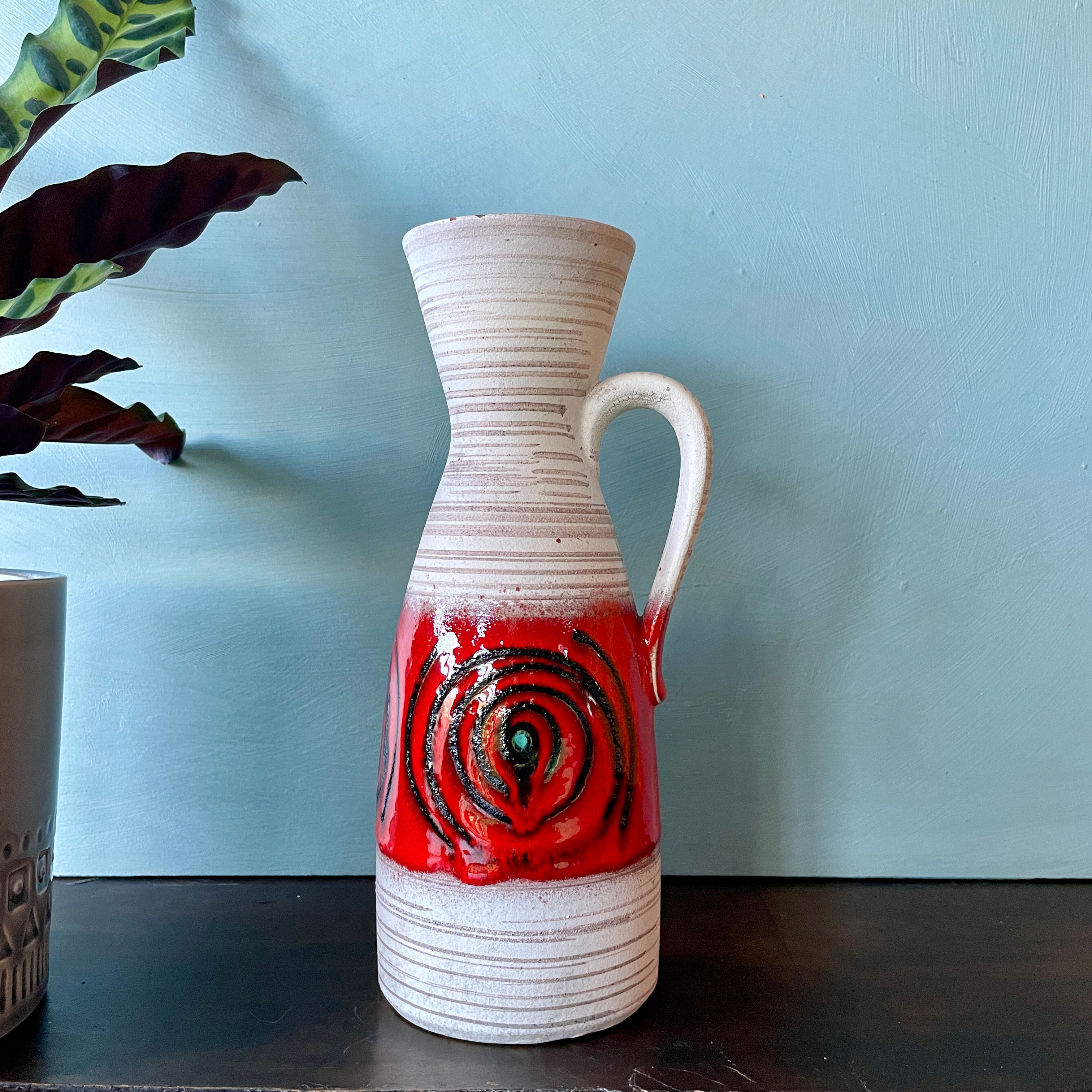 Mid Century Red Jug