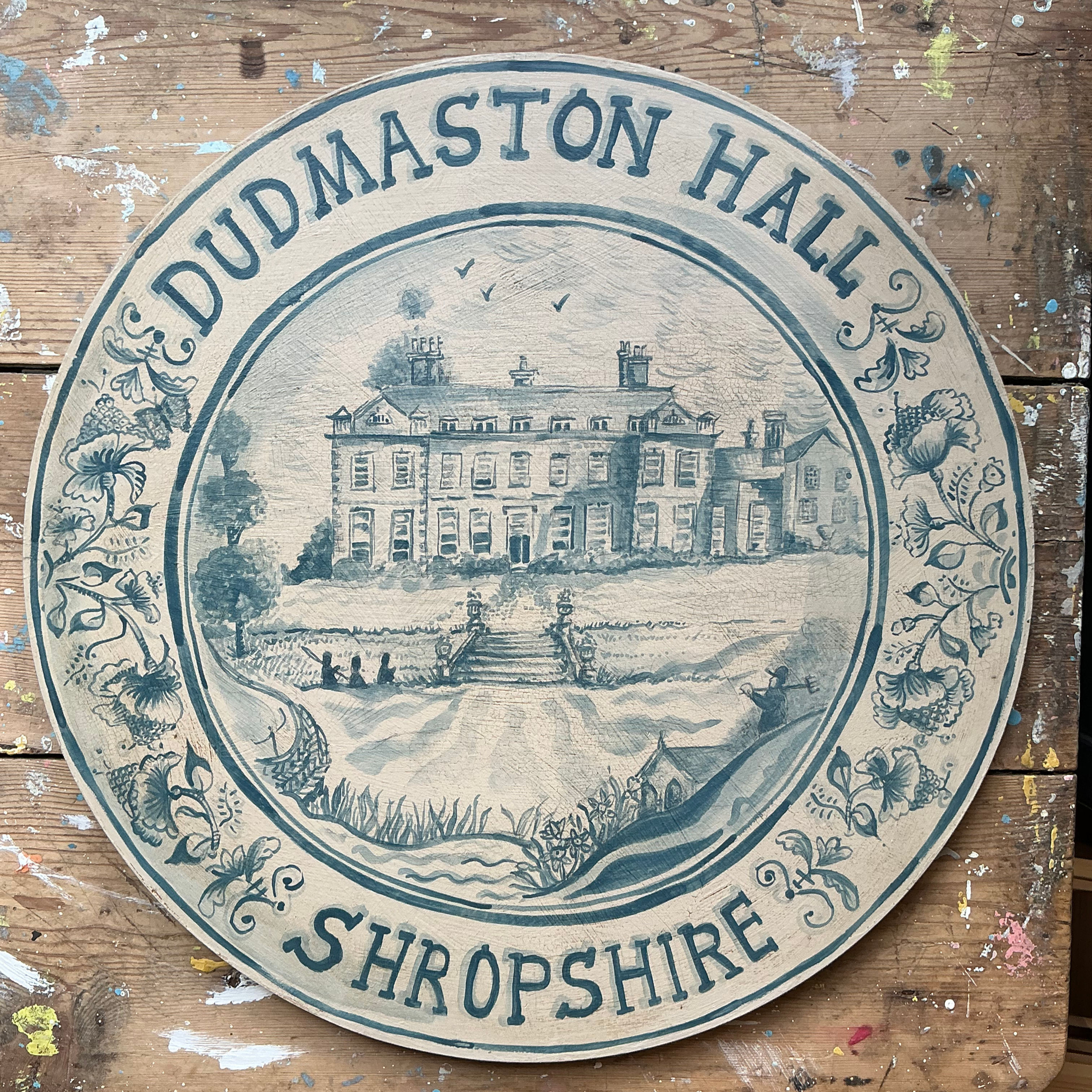 Bridgnorth ‘Delft Plate’ Dudmaston Shropshire