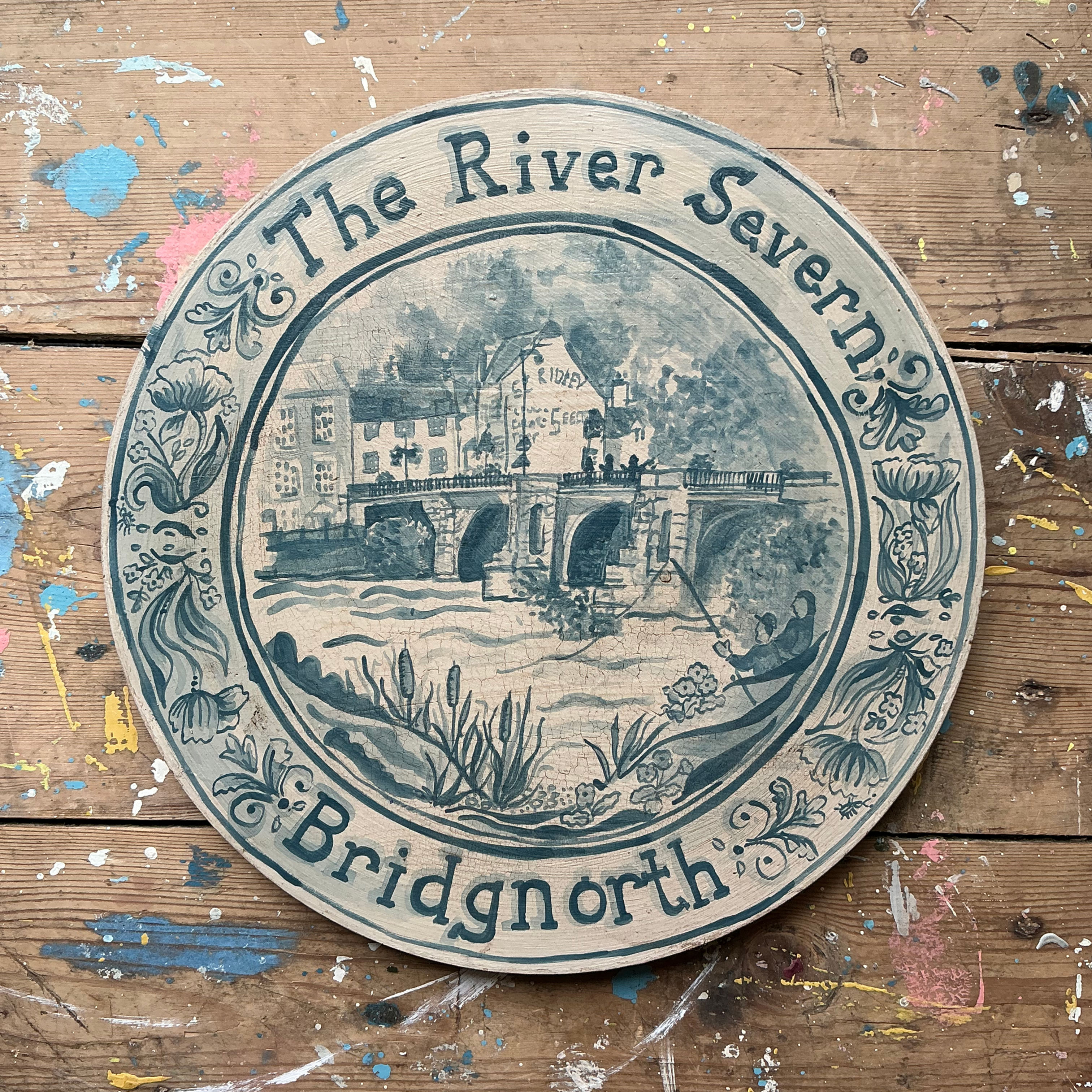 Bridgnorth ‘Delft Plate’ River Severn