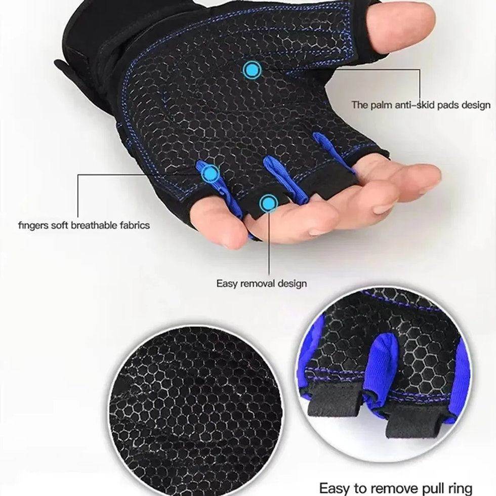 Thumbnail: Fitness Half Finger Gloves Men And Women Wrist Guard Sports Dumbbell Riding Non 