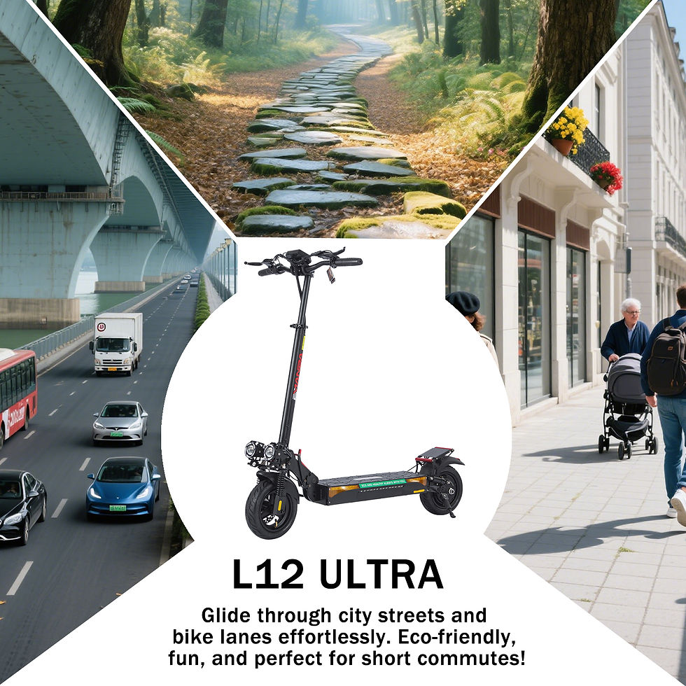 Thumbnail: 1200W Off Road Electric Scooter for Adults 48V Long Range E-Scooter 55KMH Fast S