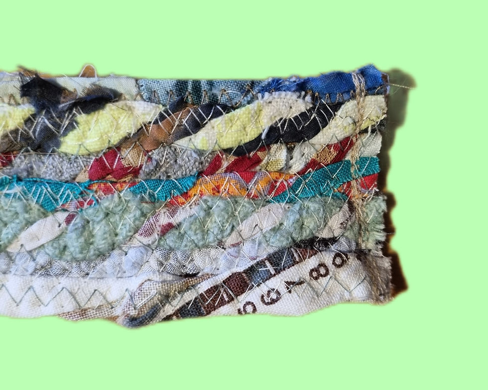 Miniaturebillede: Strimmelbælte med vintagespænde 