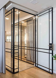 двери межкомнатные металическе в стиле минимализм