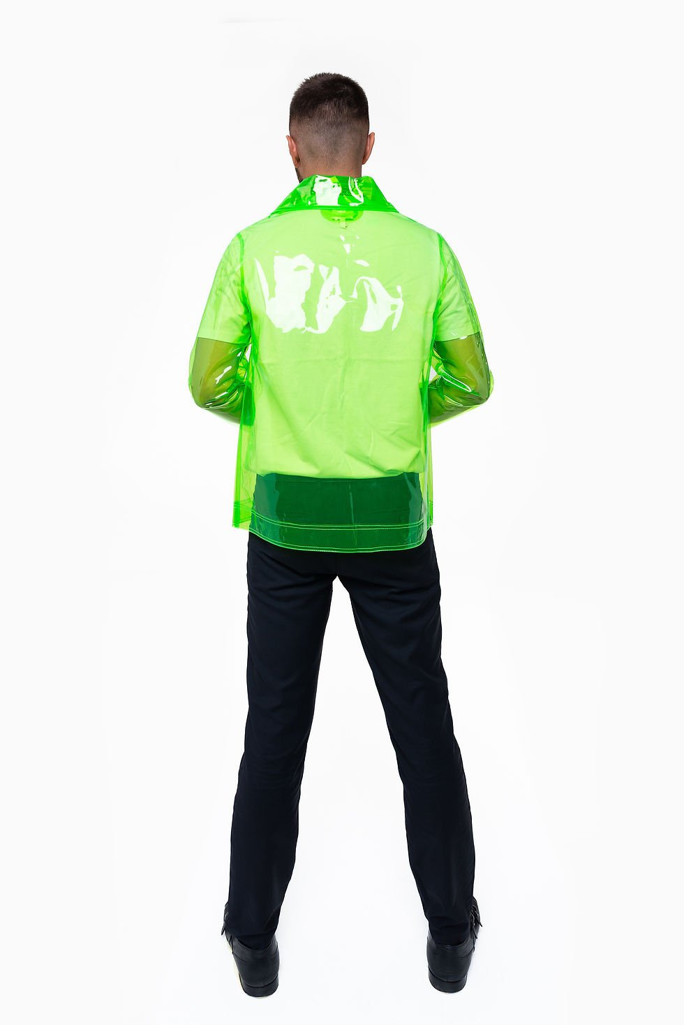 Thumbnail: Bright men's jacket. Unique transparent men's blazer