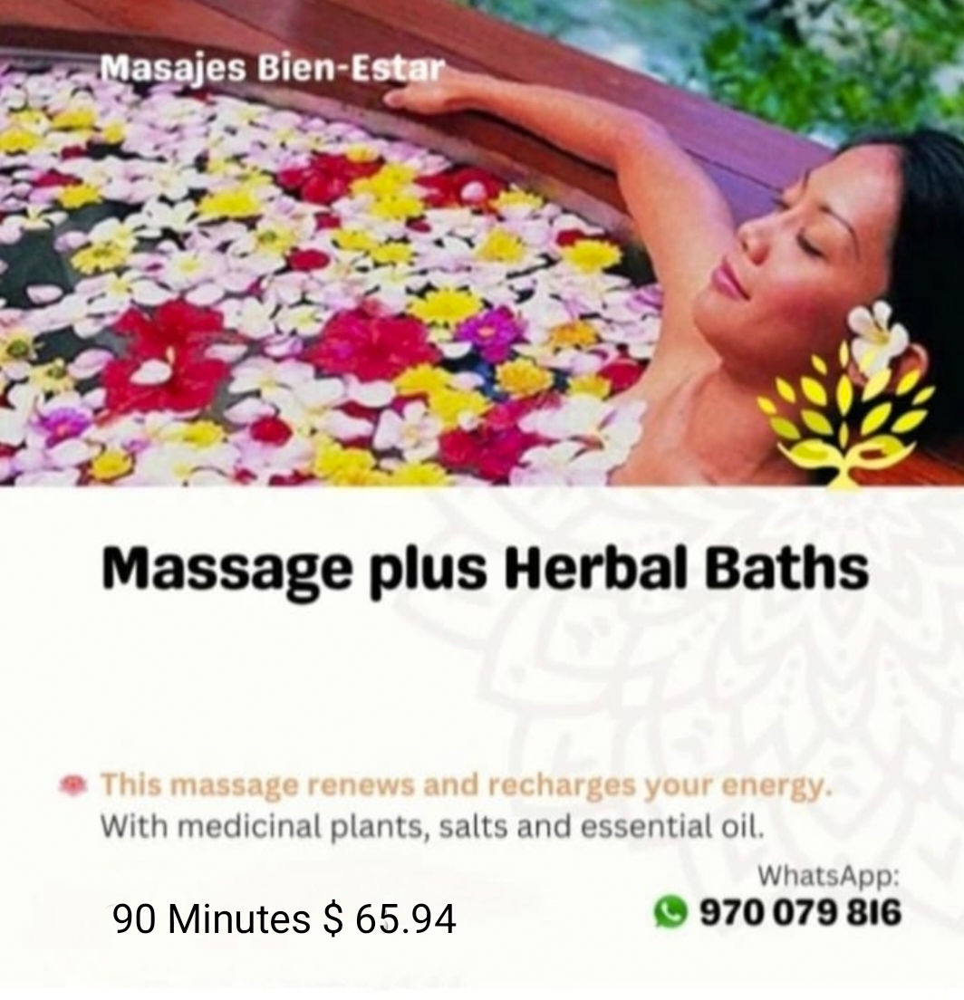 Masaje + Baños Herbales 