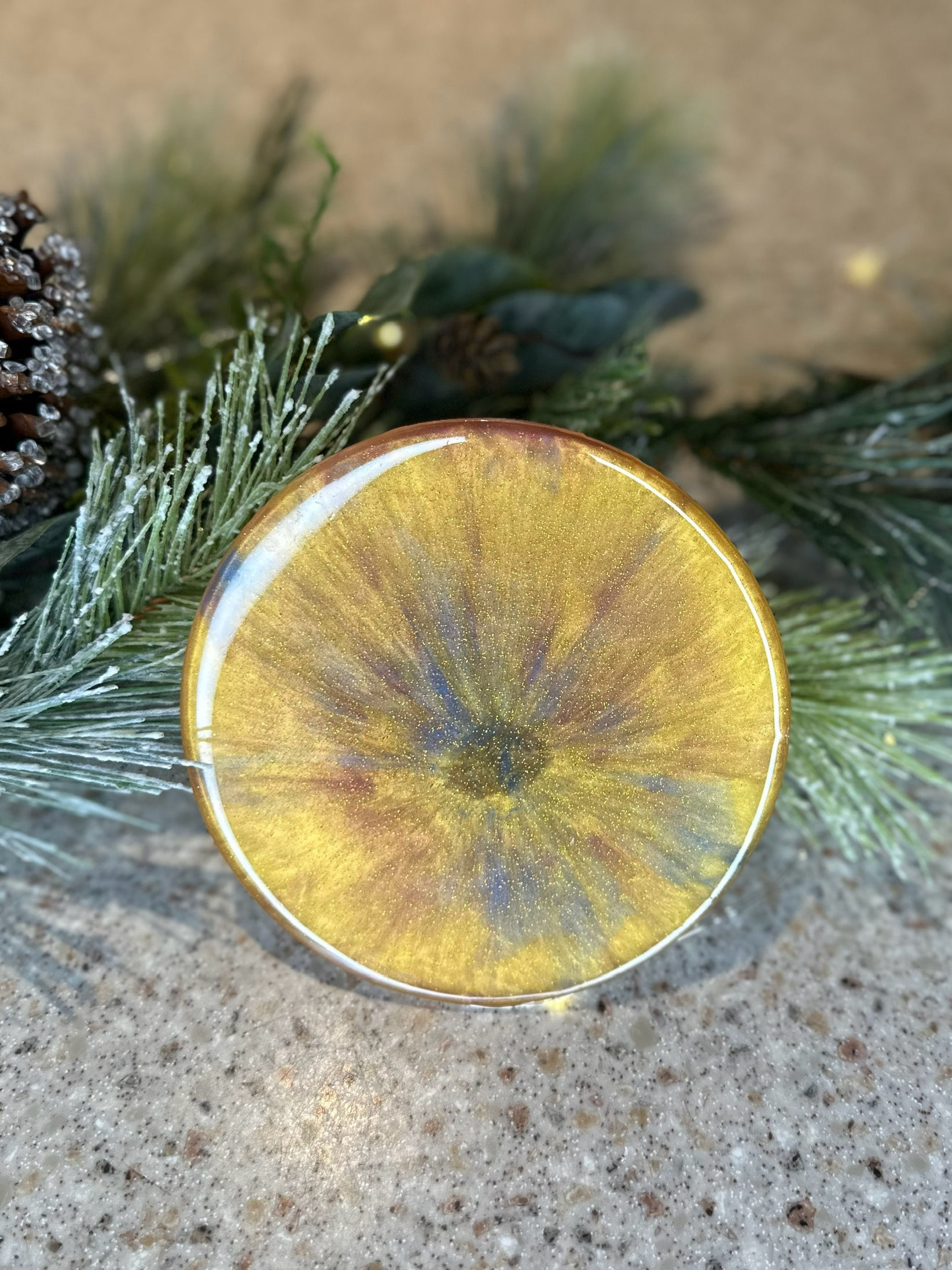 Sunny Day Wine Bottle Coaster/Floral Vase Coaster