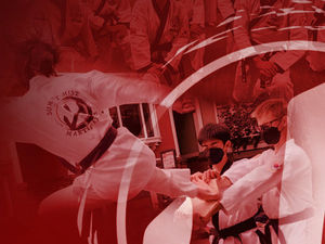 Martial arts photography with layout