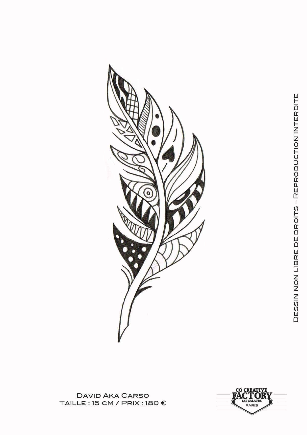 Tattoo Flash Plume