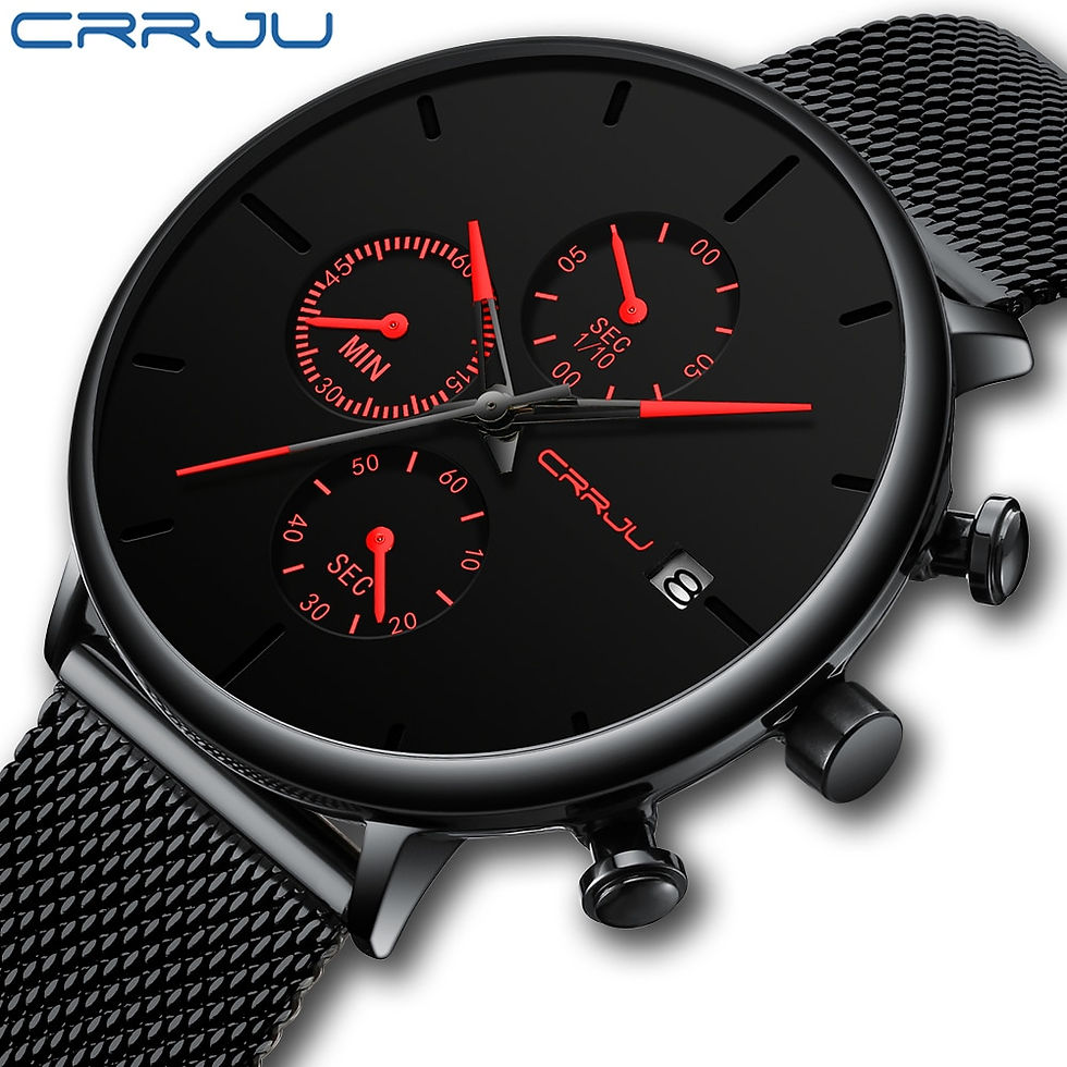 Mens Watches Luxury Sport Wrist Unique Design Stainless Steel Date Mesh Strap