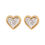 Thumbnail: Fe5479 - Metal Druzy Heart Valentine Post Earrings