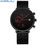 Thumbnail: Mens Watches Luxury Sport Wrist Unique Design Stainless Steel Date Mesh Strap
