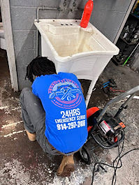 Pro Boyz Unclogging a commercial sink in Yonkers NY 6-1-25