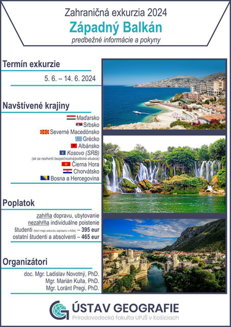 Zahraničná exkurzia 2024 - Západný Balkán