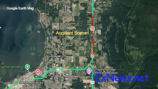 Serious Crash Shuts Down Trans-Canada Highway Near Salmon Arm