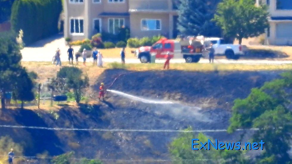 Coldstream Grass Fire Threatens Home on Canada Day