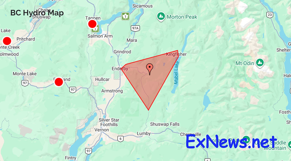 1400 Customers East of Highway 97A Near Enderby