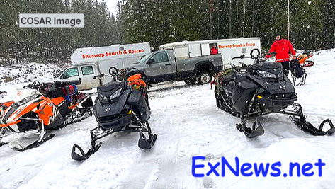 Missing Snowmobilers Located in Hunters Range