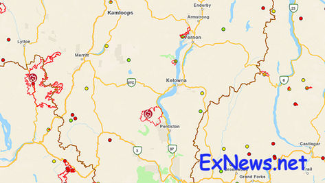 Evacuation Alerts Lifted for Two Okanagan Wildfires
