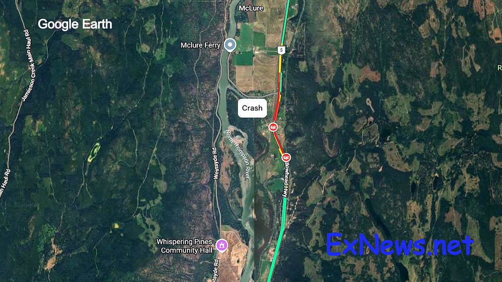 Serious Crash Shuts Down Yellowhead Highway North of Kamloops