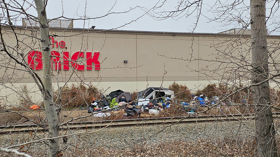 For months, people entering Vernon from the north were greeted by tents and garbage out in the open between the CN rail line and The Brick near Anderson Way and 27th Street.
