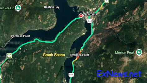 Crash Closes Highway 97A