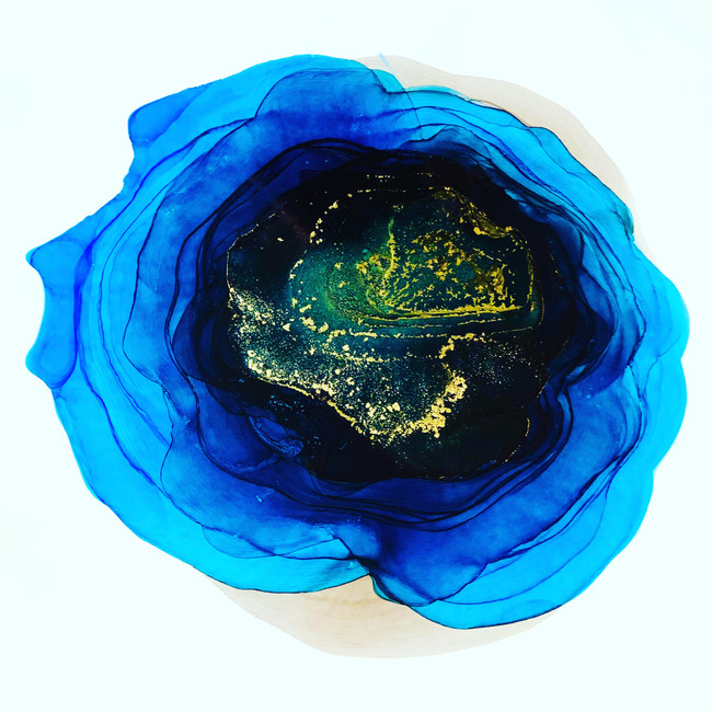 cedar canvas, yupo paper, alcohol, epoxy resin
SOLD