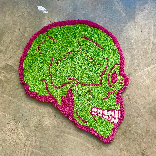 skull - purple/green.