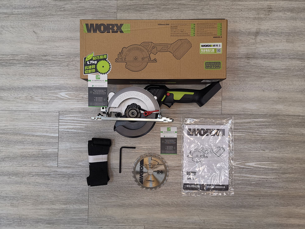 縮圖：WORX 威克士 WU533.9 20V 120mm無刷圓鋸(淨機) - Cordless Lithium Brushless Circular Saw