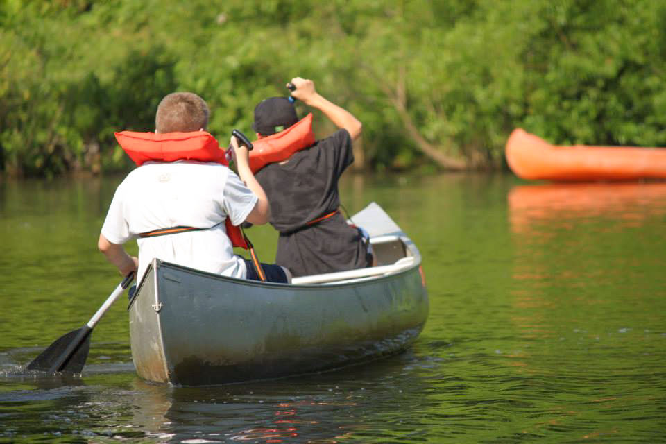 Canoeing at Camp Highroad.