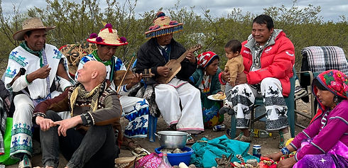 Paul Vincent with the Wixarika Tribe