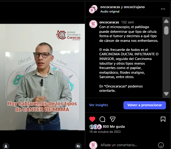 Oncocaracas: compromiso con la prevención y el tratamiento del cáncer de mama