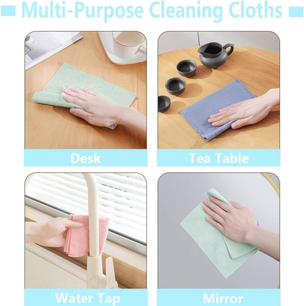 Thumbnail: Microfiber Dish Cloths, Reusable Microfiber Cleaning Wet & Drying Wipes 20 pcs