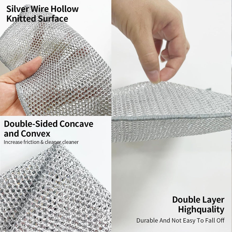 Thumbnail: Double Layer Multipurpose Non-Scratch Wire Dishcloth,Wire Dishwashing Pack of 2