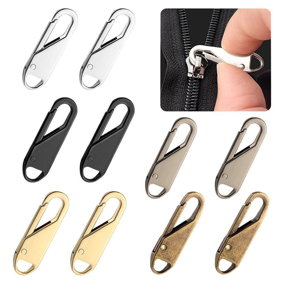 Detachable Zipper Pulls Head, 5 Pcs Universal Detachable Zipper Puller