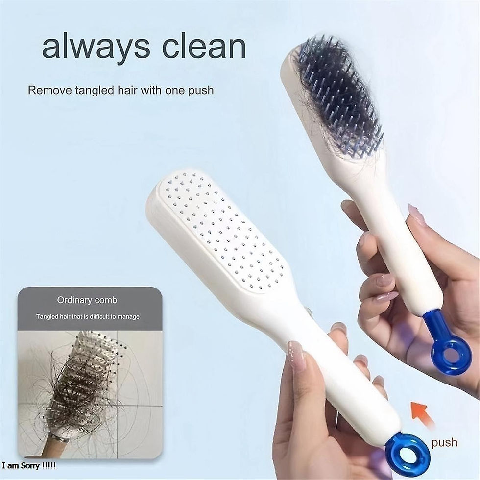 Thumbnail: Self Cleaning Hair Comb For Women And Men | Massage Comb With Retractable