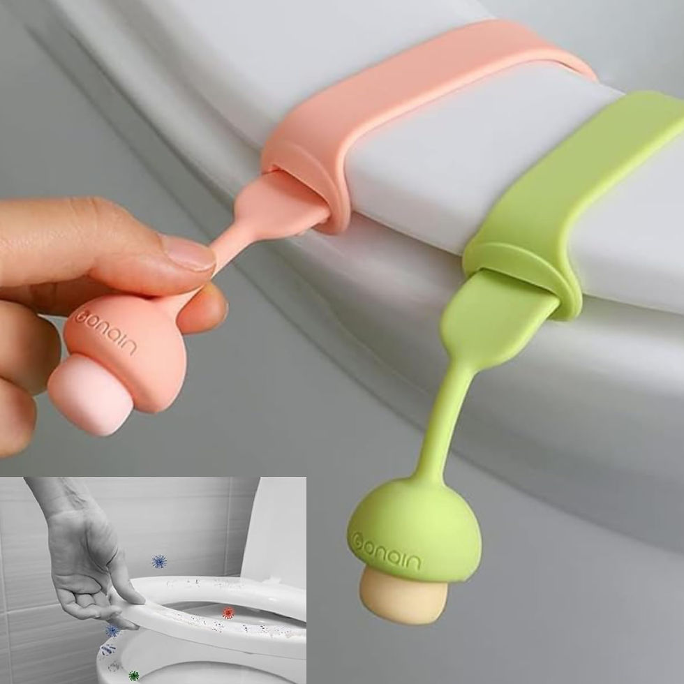 Non-slip Self Stick Toilet Seat Silicone Riser Handle, Frosted Toilet Lid Lifter