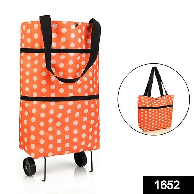 Thumbnail: Foldable Shopping Trolley Carry Bag for Grocery
