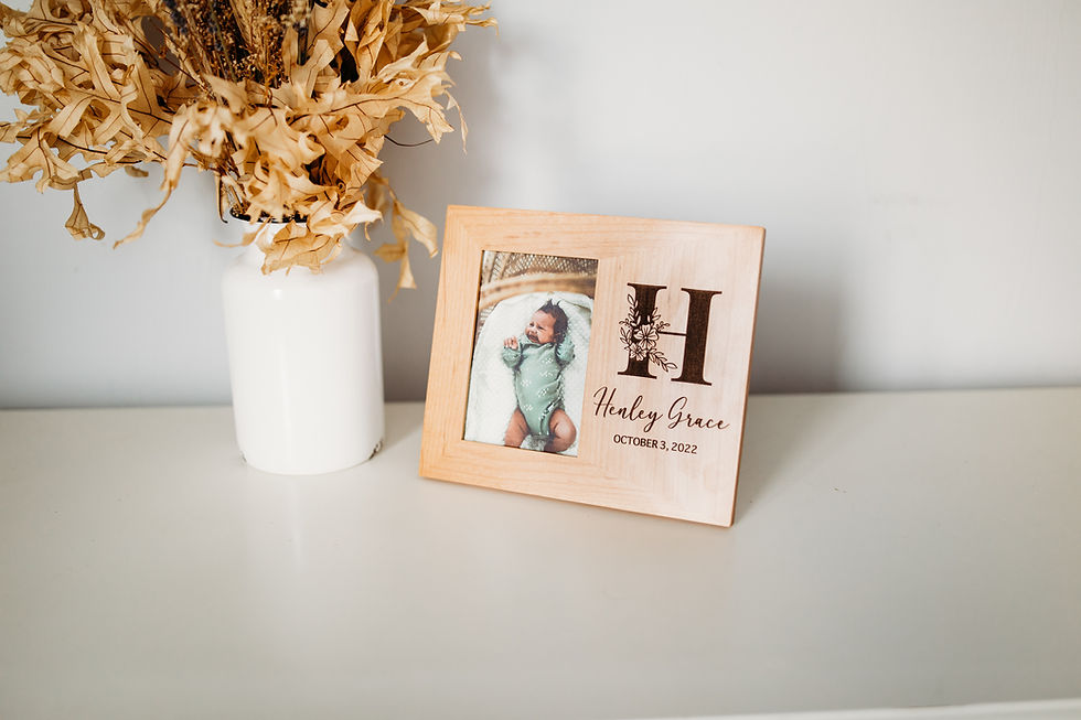Thumbnail: Personalized Picture Frame - Floral Letter