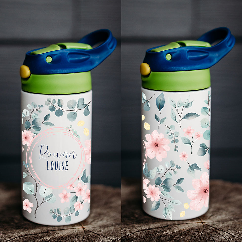 Thumbnail: Personalized kids water bottle, lilly sage