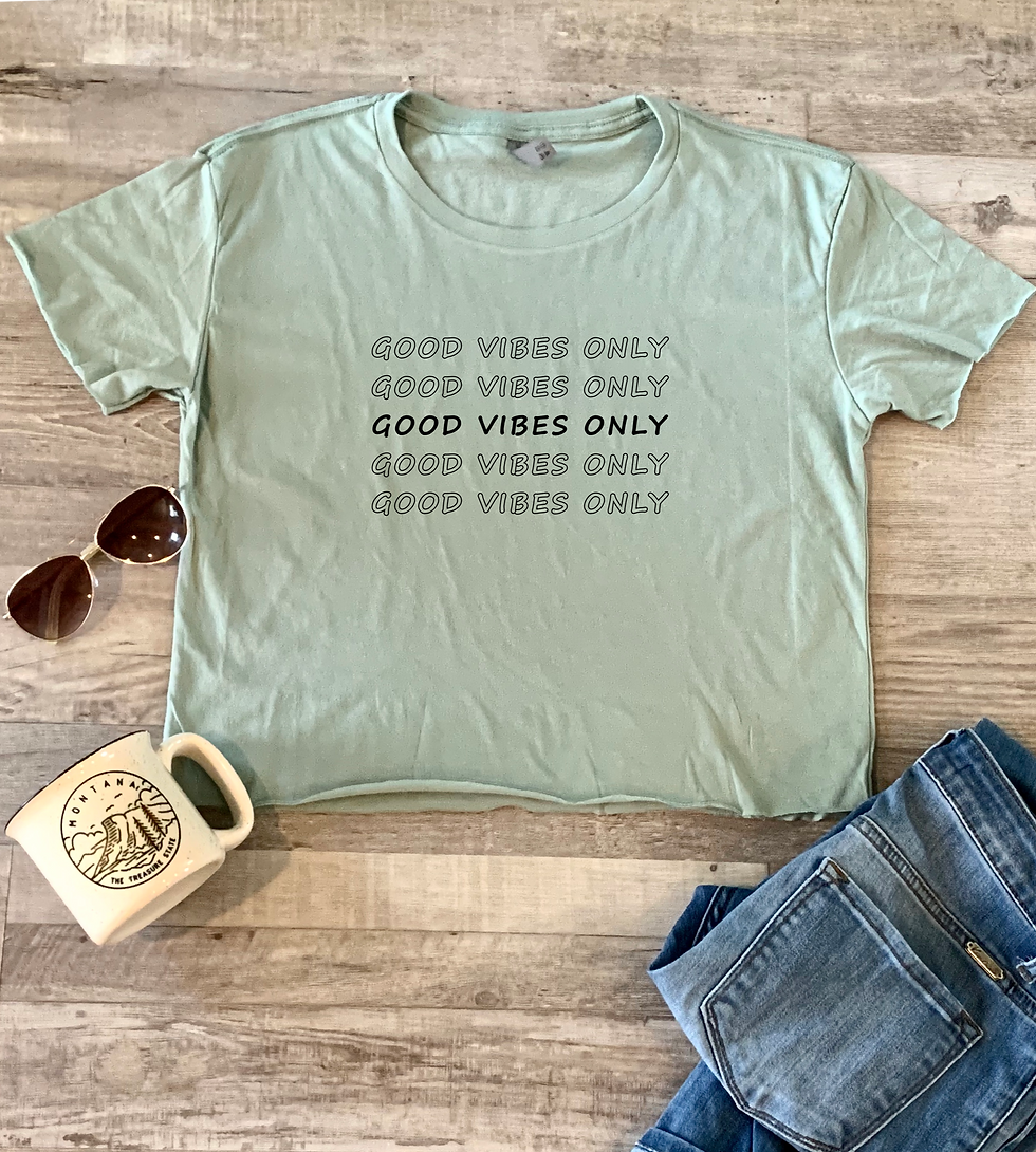 Thumbnail: Good Vibes Only Crop Top